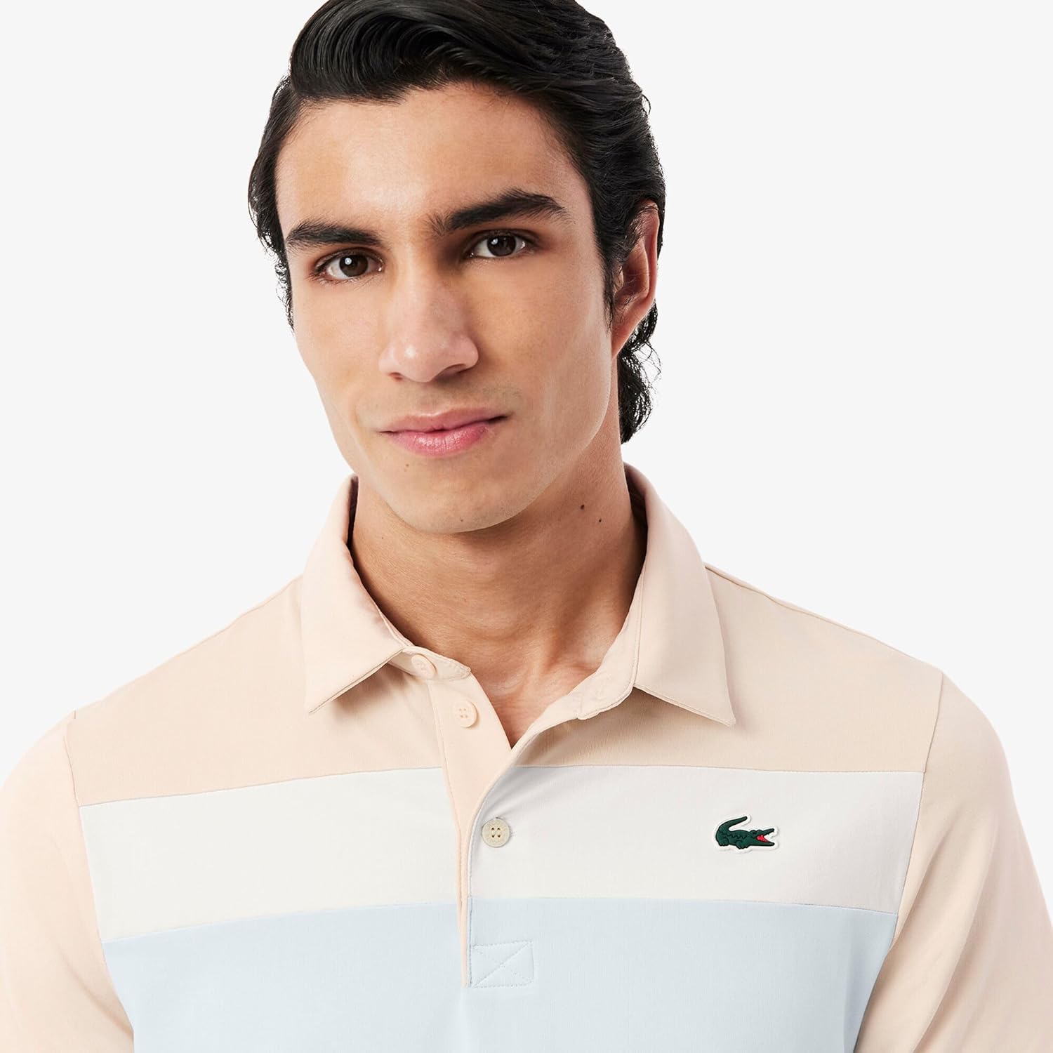 Мужская поло-рубашка Lacoste (официальная) с панельной каймой, ультрасухая, слоновая кость
Мужская поло-рубашка Lacoste (официальная) с панельной каймой, ультрасухая, слоновая кость