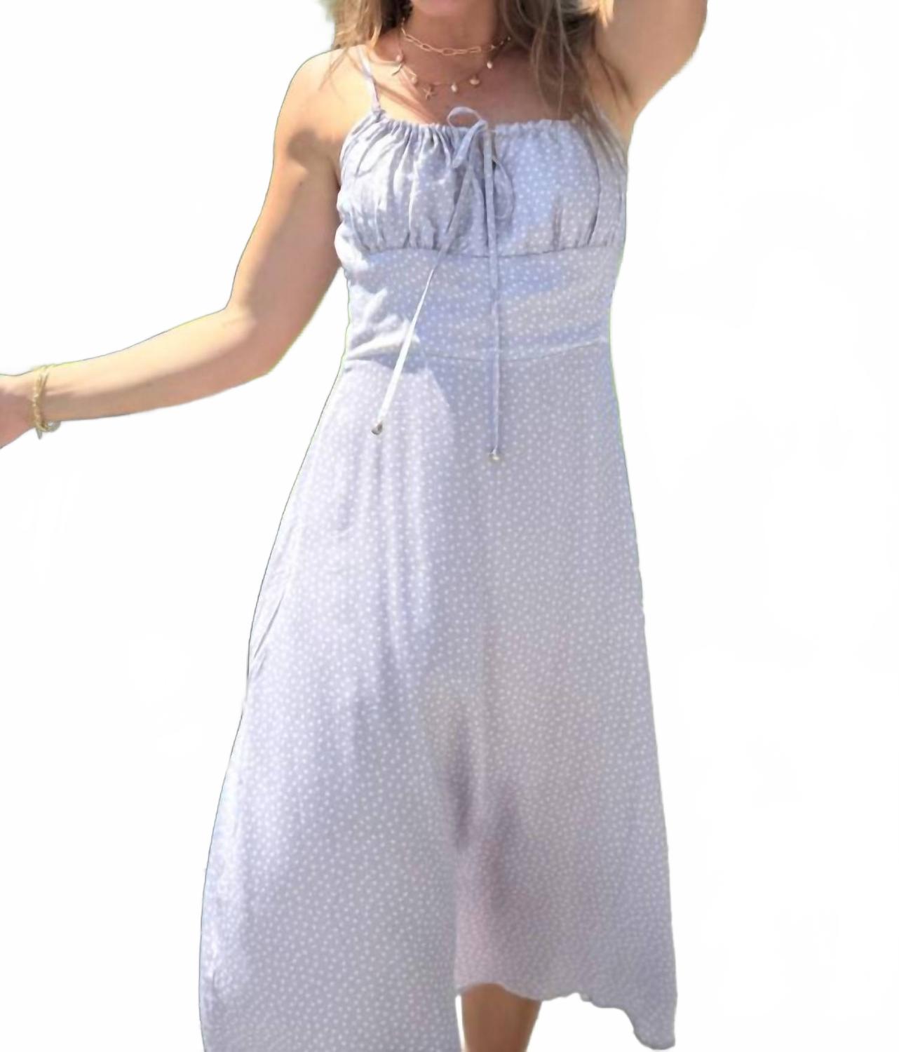 Платье миди Maria Slip в фиолетовый горошек Mint
Платье миди Maria Slip в фиолетовый горошек Mint