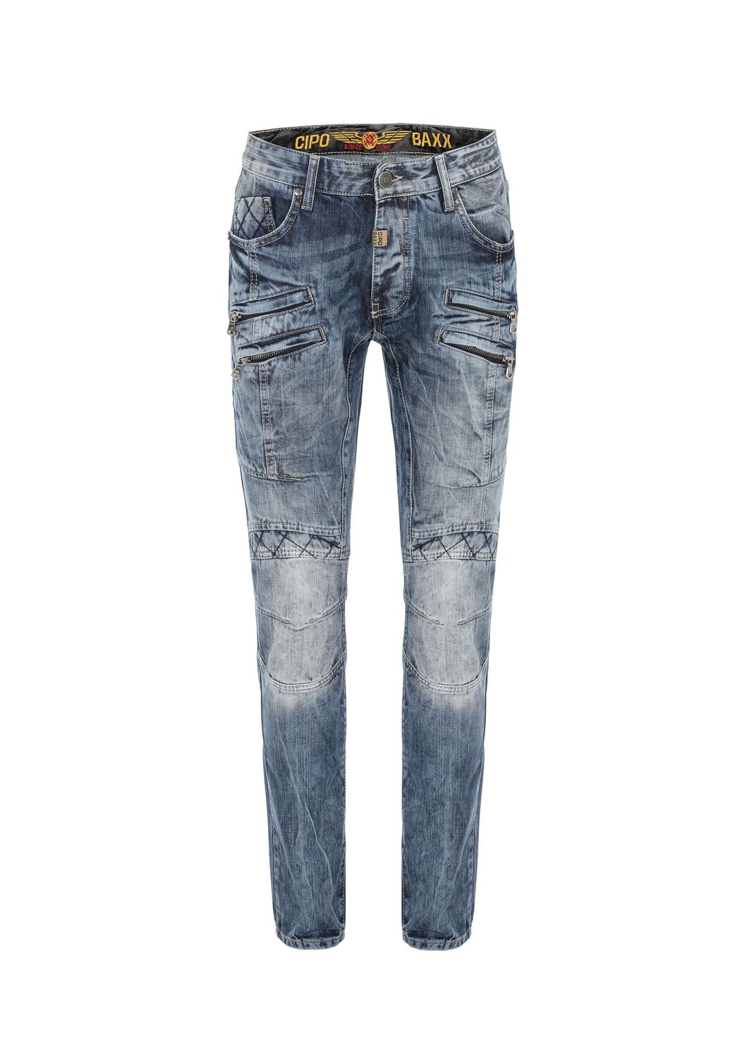 Джинсы с характерными декоративными швами CIPO & BAXX, синий
Джинсы с характерными декоративными швами CIPO & BAXX, синий