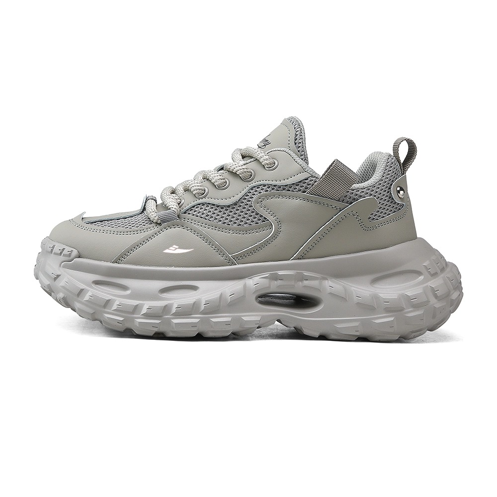 Kuding Мужские массивные кроссовки низкие бело-черно-серые серый, цвет Gray
Kuding Мужские массивные кроссовки низкие бело-черно-серые серый, цвет Gray