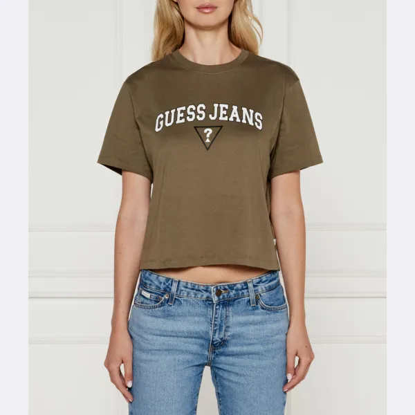 Укороченная футболка Guess, хаки
Укороченная футболка Guess, хаки