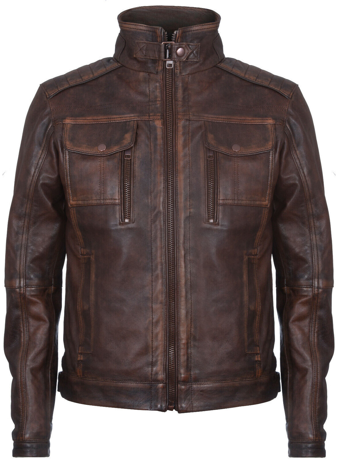 Байкерская мотокуртка из кожи с потертостями Infinity Leather, коричневый
Байкерская мотокуртка из кожи с потертостями Infinity Leather, коричневый