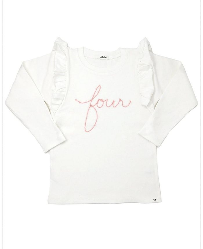Футболка для девочек Millie "four" с розовой вышивкой и блестками - детская oh baby!, слоновая кость/кремовый
Футболка для девочек Millie "four" с розовой вышивкой и блестками - детская oh baby!, слоновая кость/кремовый