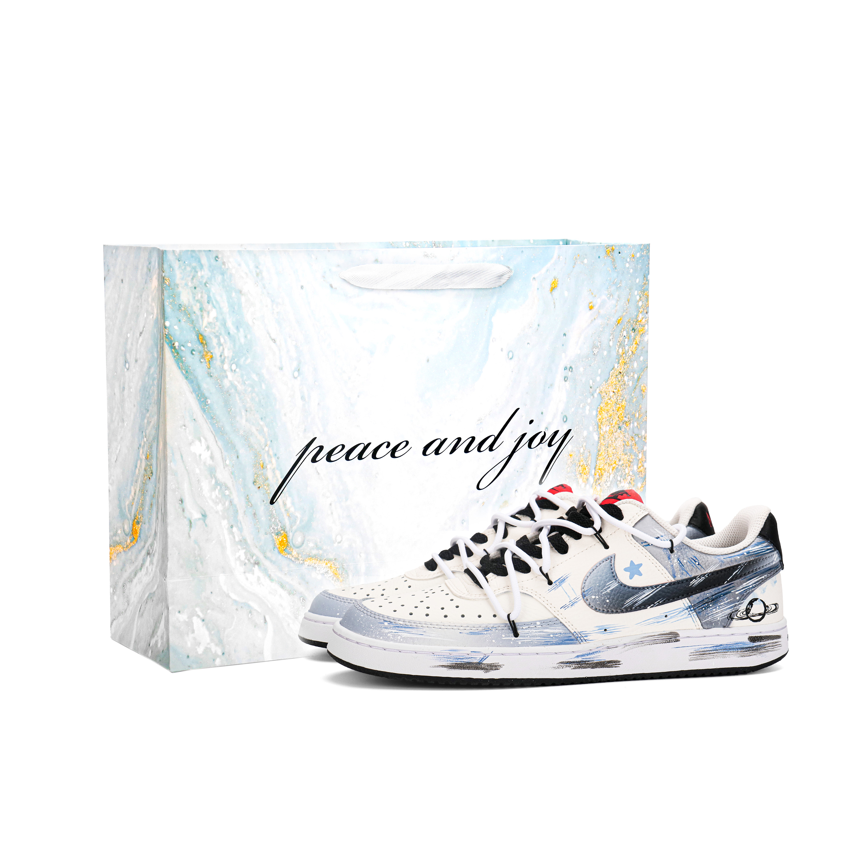 Nike Кроссовки для скейтборда Court Vision 1 Phantom Star Trail, износостойкие, низкие, мужские, белые, сине-серые
Nike Кроссовки для скейтборда Court Vision 1 Phantom Star Trail, износостойкие, низкие, мужские, белые, сине-серые