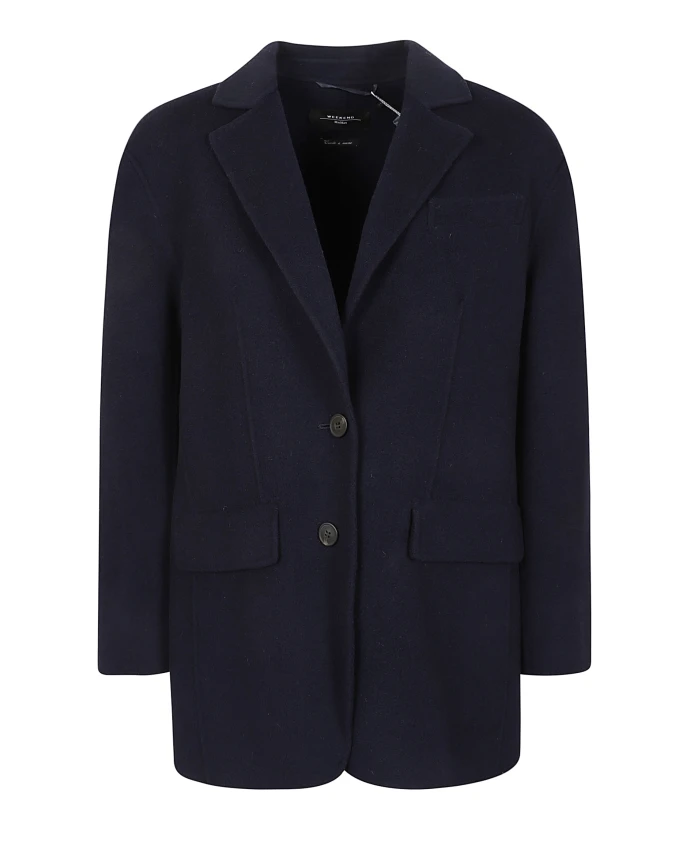 Двубортный пиджак из темно-синей шерсти Weekend Max Mara, синий
Двубортный пиджак из темно-синей шерсти Weekend Max Mara, синий