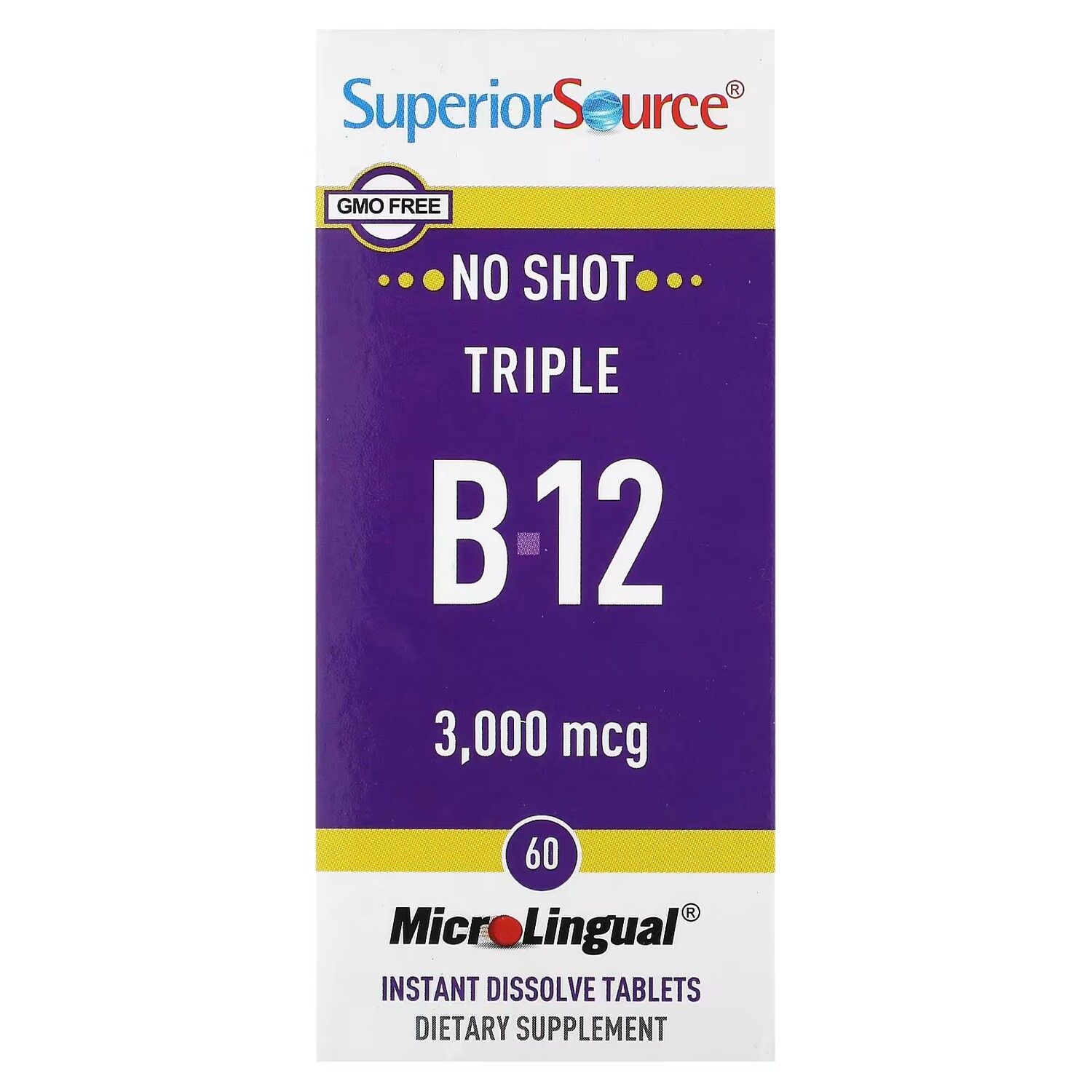 Добавка MicroLingual Superior Source Triple B-12, 60 растворяющихся таблеток
Добавка MicroLingual Superior Source Triple B-12, 60 растворяющихся таблеток