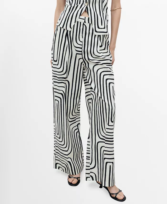 Женские льняные брюки с геометрическим принтом MANGO, коричневый/бежевый
Женские льняные брюки с геометрическим принтом MANGO, коричневый/бежевый