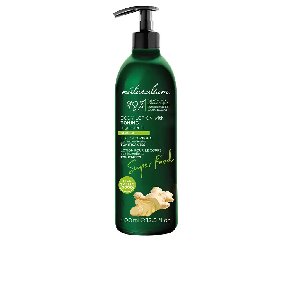 Лосьон для тела Super food ginger toning body lotion Naturalium, 400 мл.
Лосьон для тела Super food ginger toning body lotion Naturalium, 400 мл.