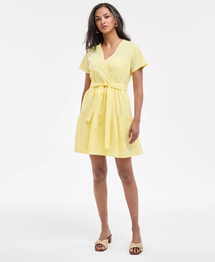 Женское хлопковое платье с короткими рукавами, облегающее и расклешенное HUGO, желтый
Женское хлопковое платье с короткими рукавами, облегающее и расклешенное HUGO, желтый