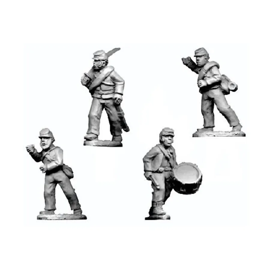 Пехотное командование в рубашке и кепи наступает, Historical Miniatures - American Civil War (28mm) (Crusader Miniatures)
Пехотное командование в рубашке и кепи наступает, Historical Miniatures - American Civil War (28mm) (Crusader Miniatures)