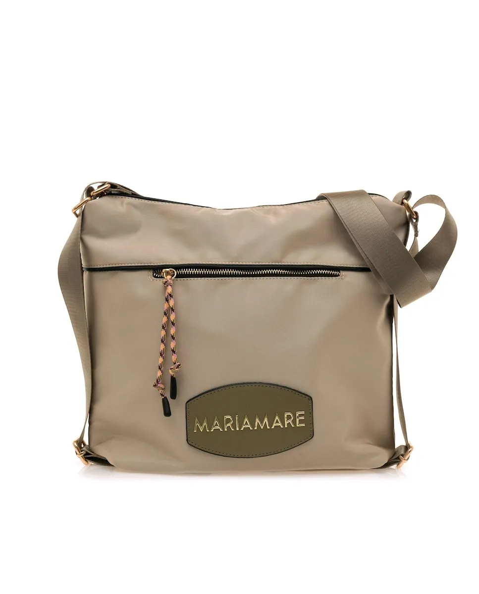 Женская сумка-бандо через плечо из нейлона с регулируемым ремнем Mariamare, бежевый 
Женская сумка-бандо через плечо из нейлона с регулируемым ремнем Mariamare, бежевый
