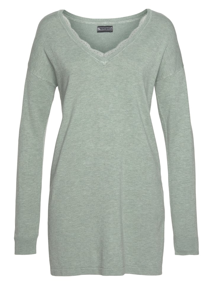 Вязаный свитер цвета мяты меланж Laura Scott
Вязаный свитер цвета мяты меланж Laura Scott