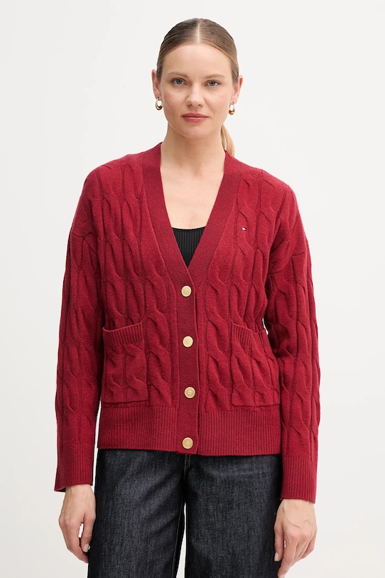 Шерстяной кардиган Tommy Hilfiger, бордовый
Шерстяной кардиган Tommy Hilfiger, бордовый