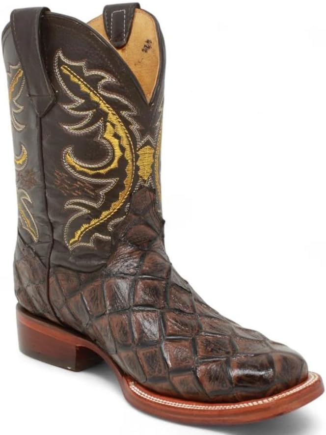 Мужские ковбойские сапоги с квадратным носком из натуральной кожи с экзотическим принтом гигантской рыбы пираруку - коричневые Generic
Мужские ковбойские сапоги с квадратным носком из натуральной кожи с экзотическим принтом гигантской рыбы пираруку - коричневые Generic