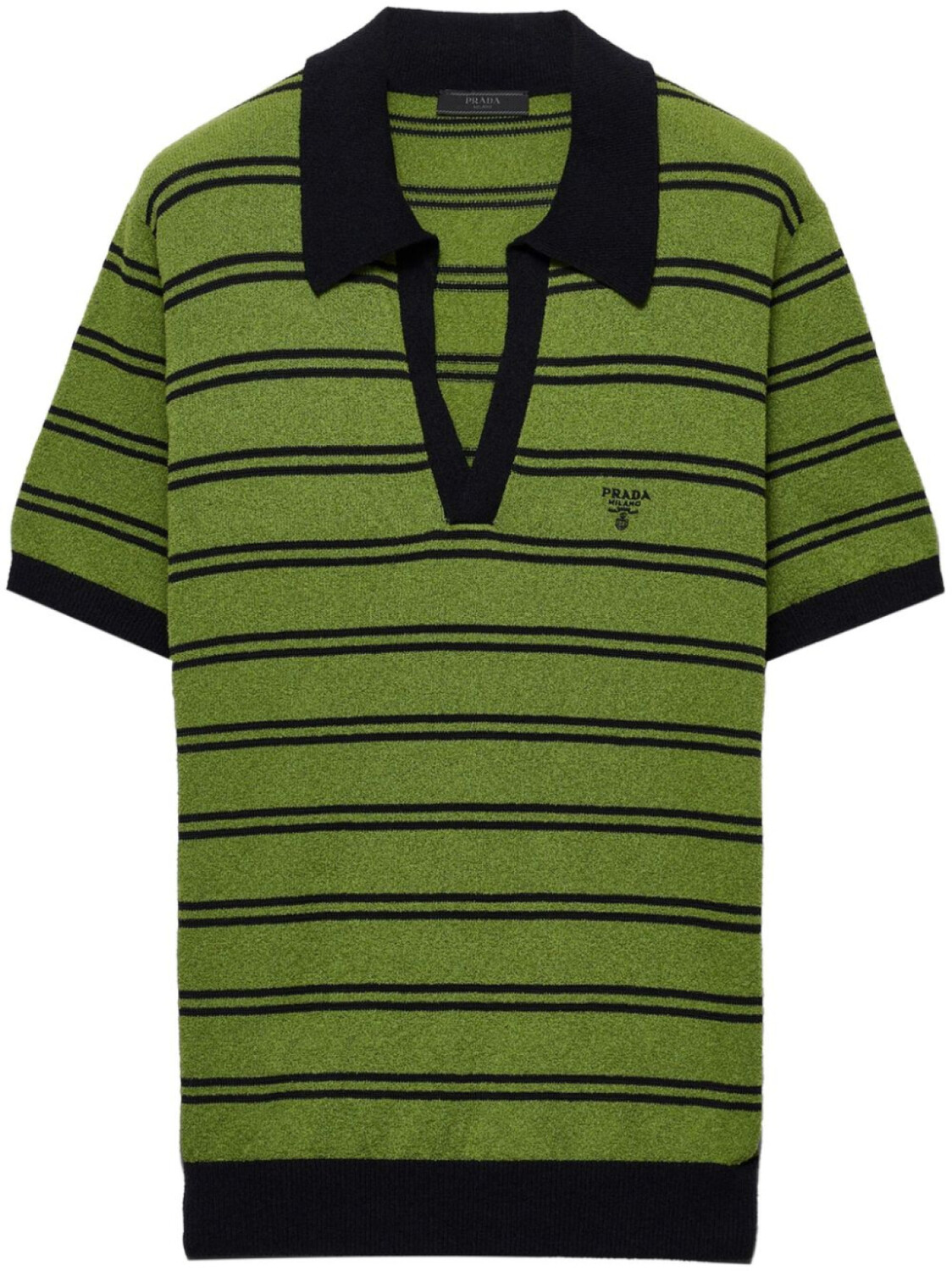 Хлопковая рубашка-поло Prada, зеленый
Хлопковая рубашка-поло Prada, зеленый