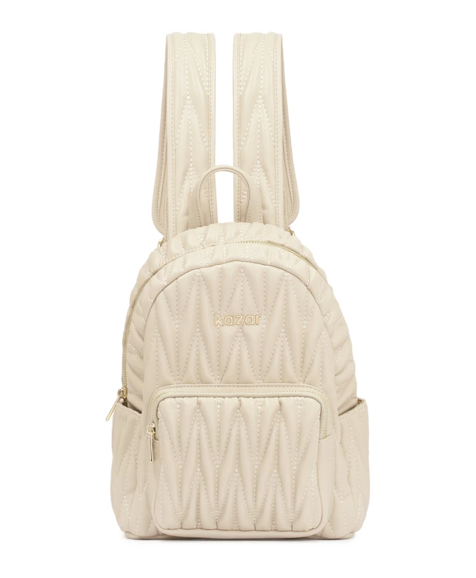 Мягкий кожаный рюкзак Kazar, бежевый 
Мягкий кожаный рюкзак Kazar, бежевый