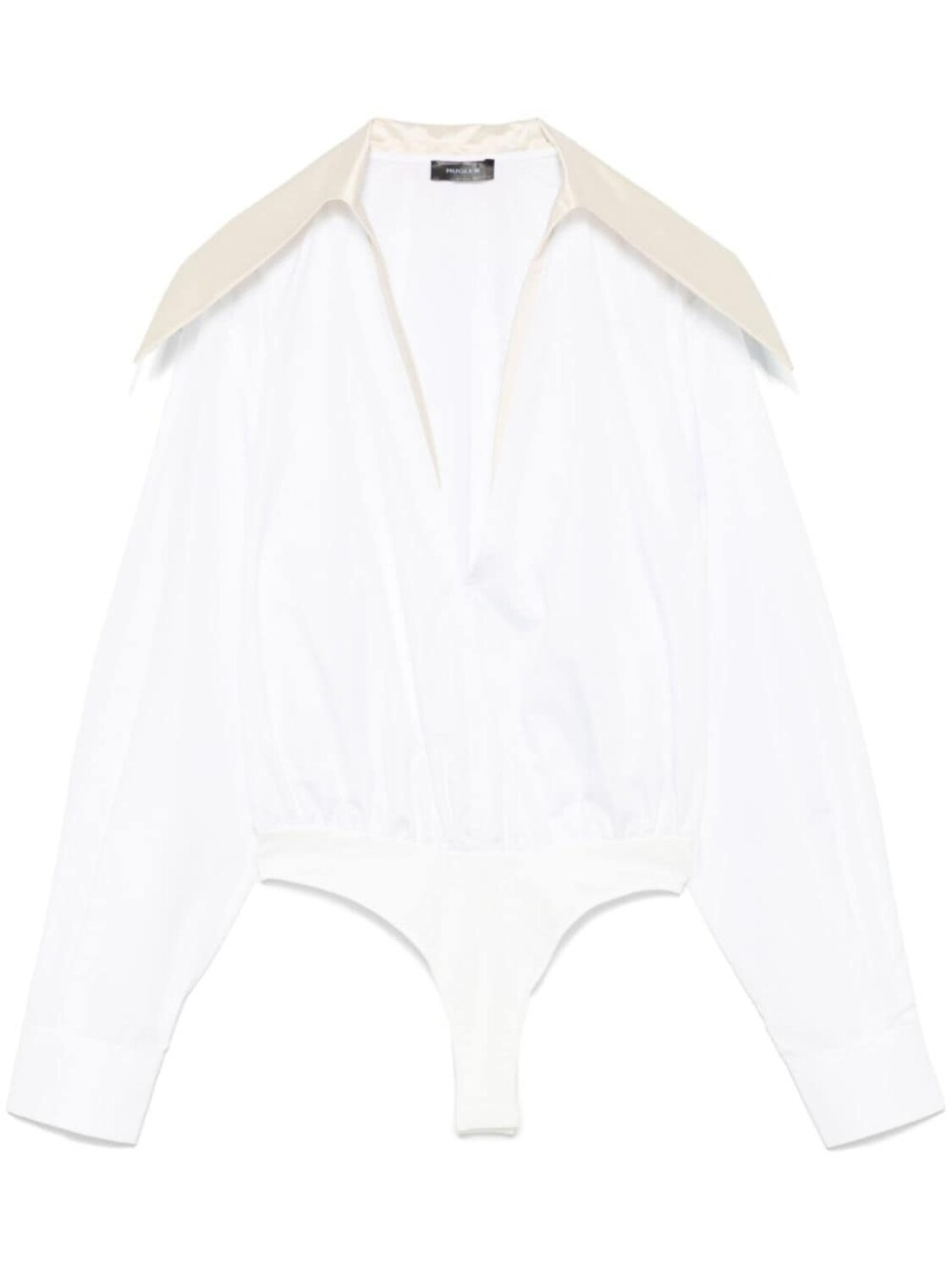 Mugler боди с атласным воротником, белый
Mugler боди с атласным воротником, белый