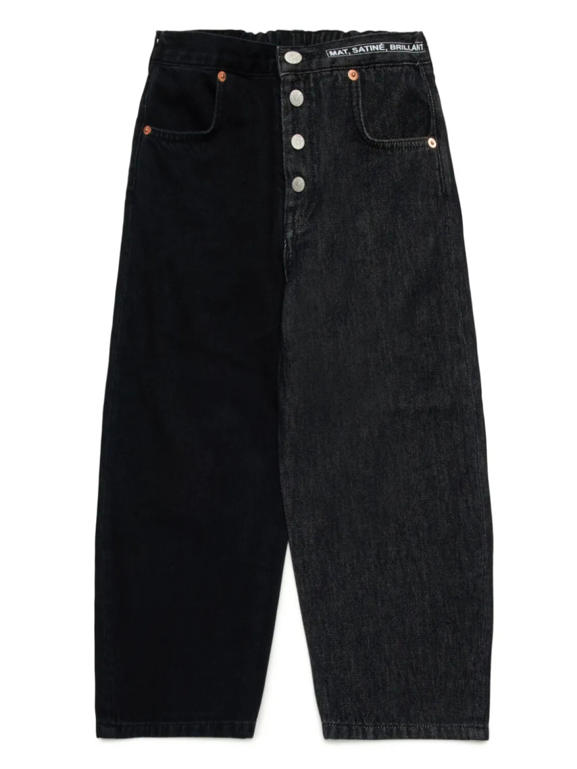 MM6 Maison Margiela Kids джинсы в двух тонах, черный
MM6 Maison Margiela Kids джинсы в двух тонах, черный