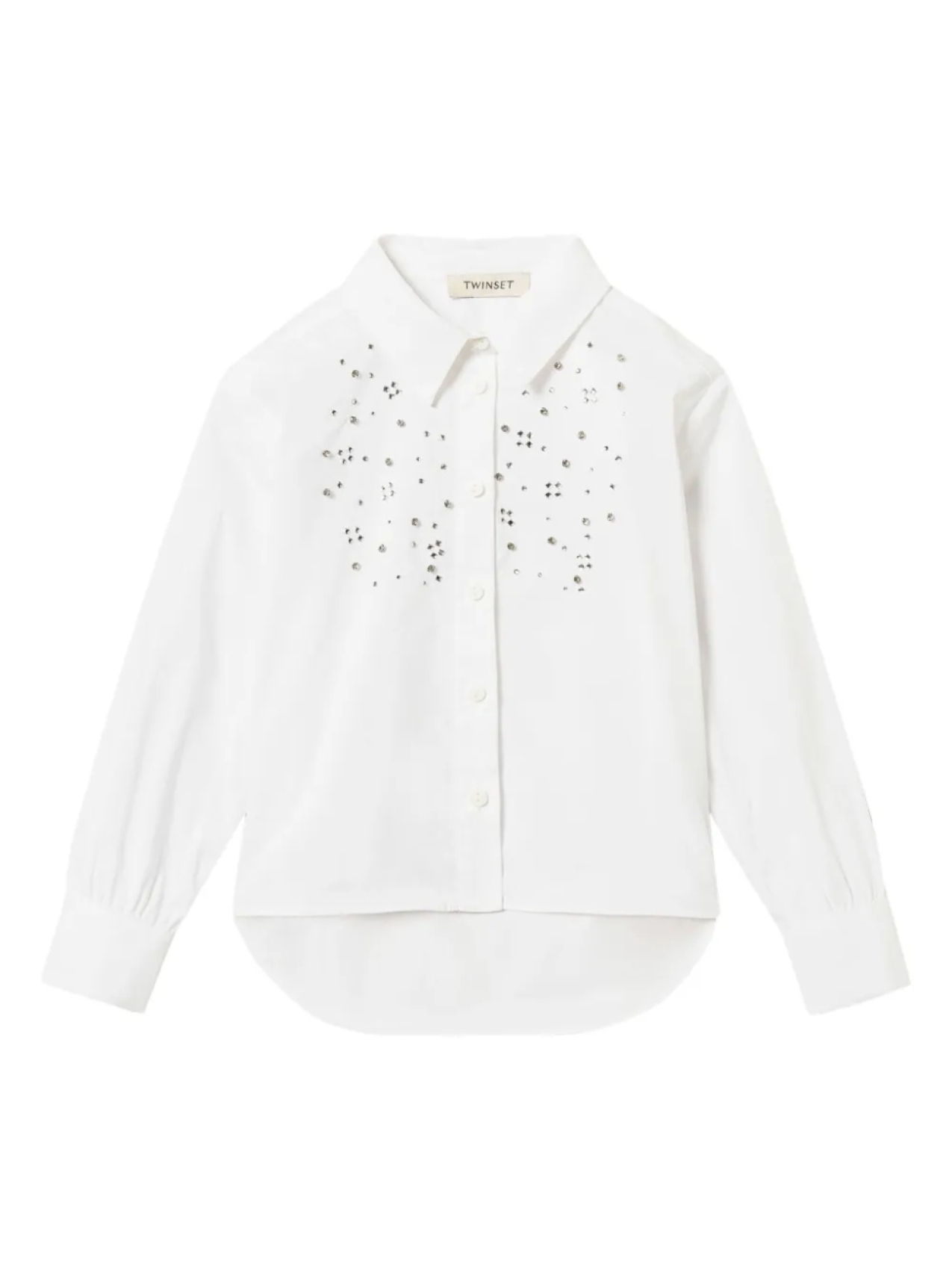 Рубашка, украшенная кристаллами TWINSET Kids, белый
Рубашка, украшенная кристаллами TWINSET Kids, белый