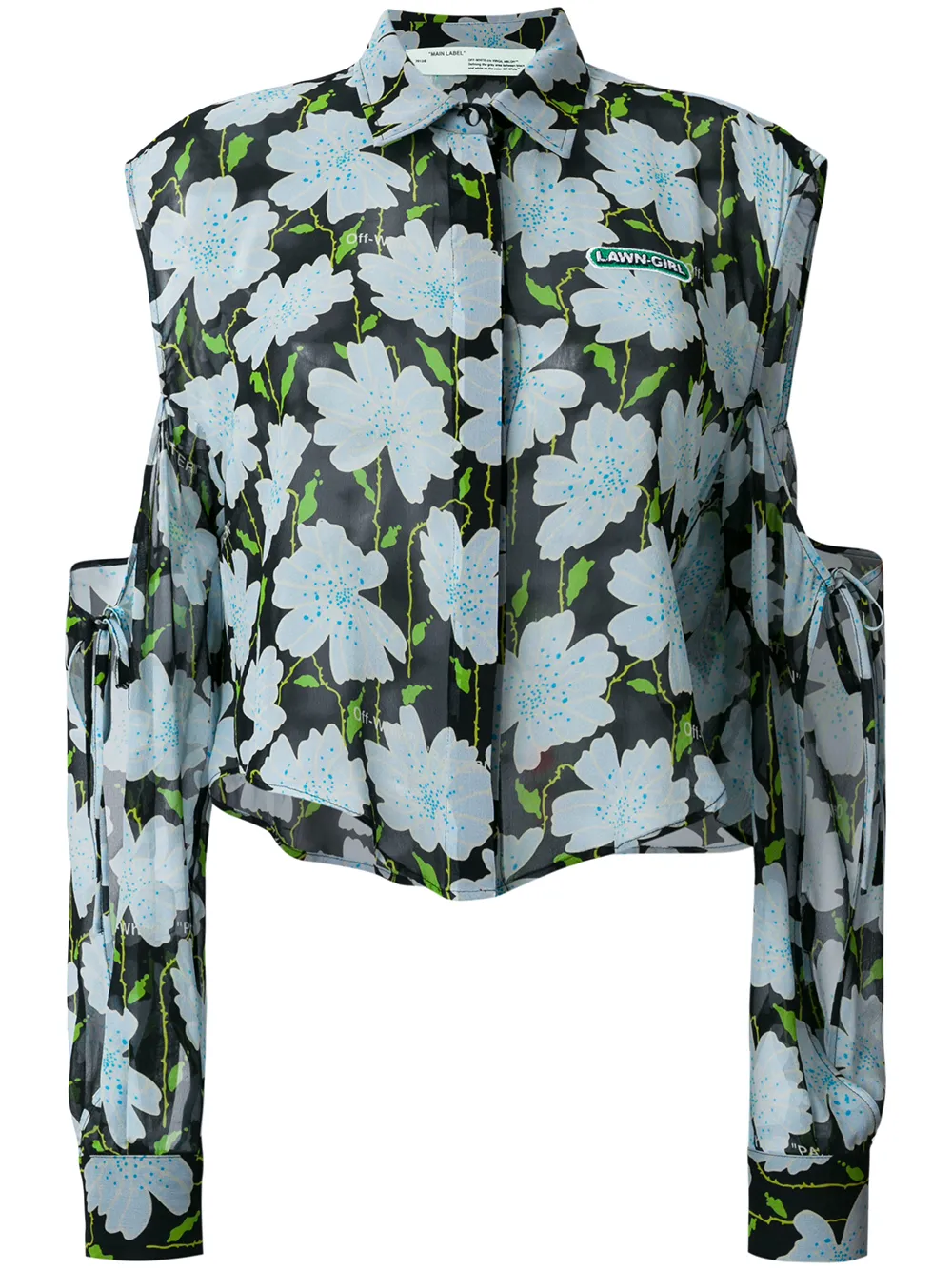 Укороченная рубашка OFF-WHITE, мультиколор
Укороченная рубашка OFF-WHITE, мультиколор