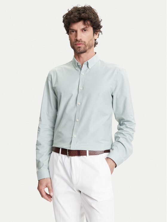 Рубашка облегающего кроя 30-203174 Lindbergh, зеленый
Рубашка облегающего кроя 30-203174 Lindbergh, зеленый