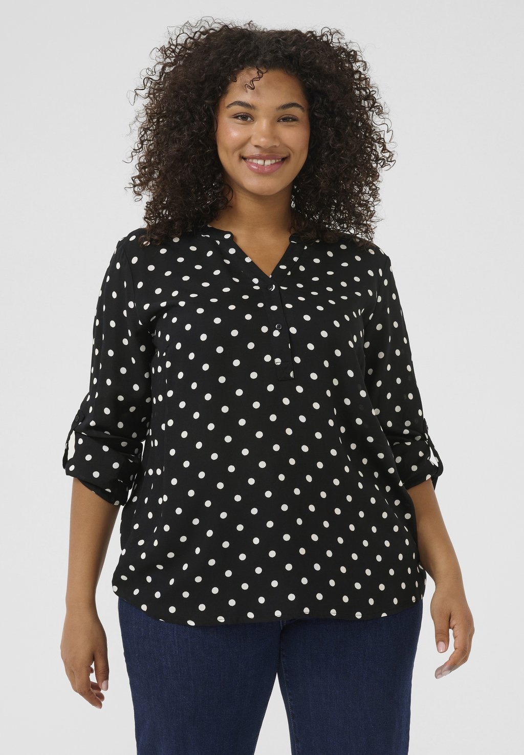 Блуза Kaffe Curve, металлик черный 
Блуза Kaffe Curve, металлик черный