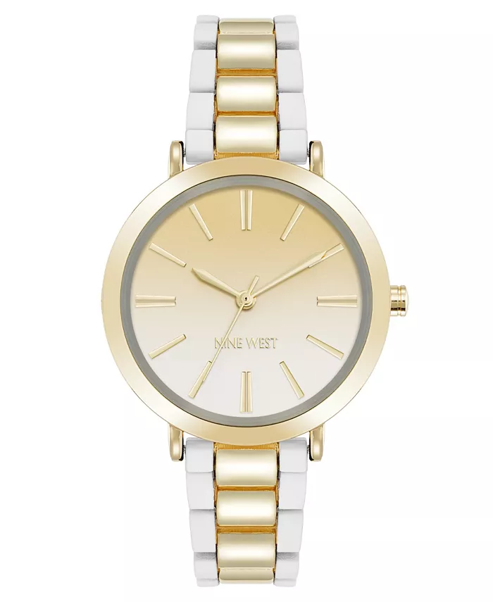 Женские часы Quartz White с силиконовым ремешком и корпусом из золотистого металлического сплава, 36 мм Nine West
Женские часы Quartz White с силиконовым ремешком и корпусом из золотистого металлического сплава, 36 мм Nine West