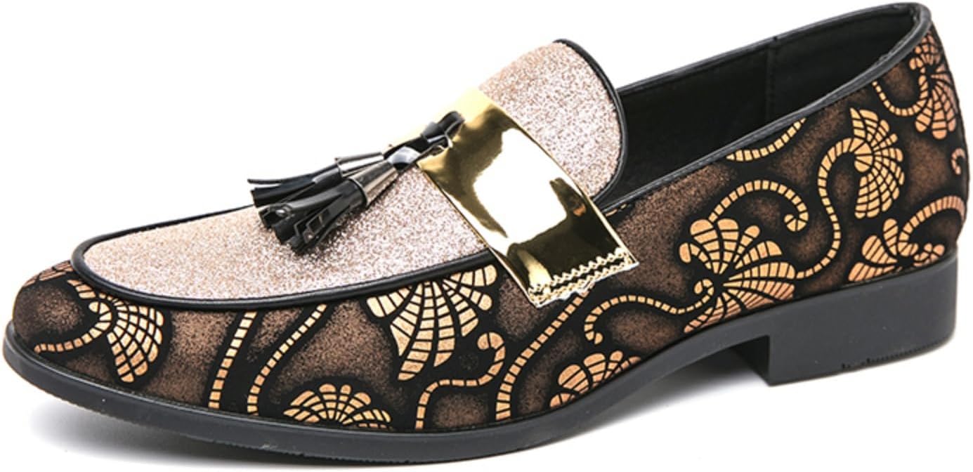 Мужские лоферы с цветочным узором и кисточками, стильная обувь без шнурков для повседневной носки и вечеринок Khwfjas, золотой
Мужские лоферы с цветочным узором и кисточками, стильная обувь без шнурков для повседневной носки и вечеринок Khwfjas, золотой