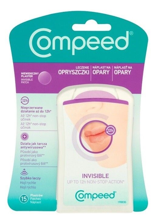 Пятна от герпеса Compeed Na opryszczkę, 15 шт
Пятна от герпеса Compeed Na opryszczkę, 15 шт