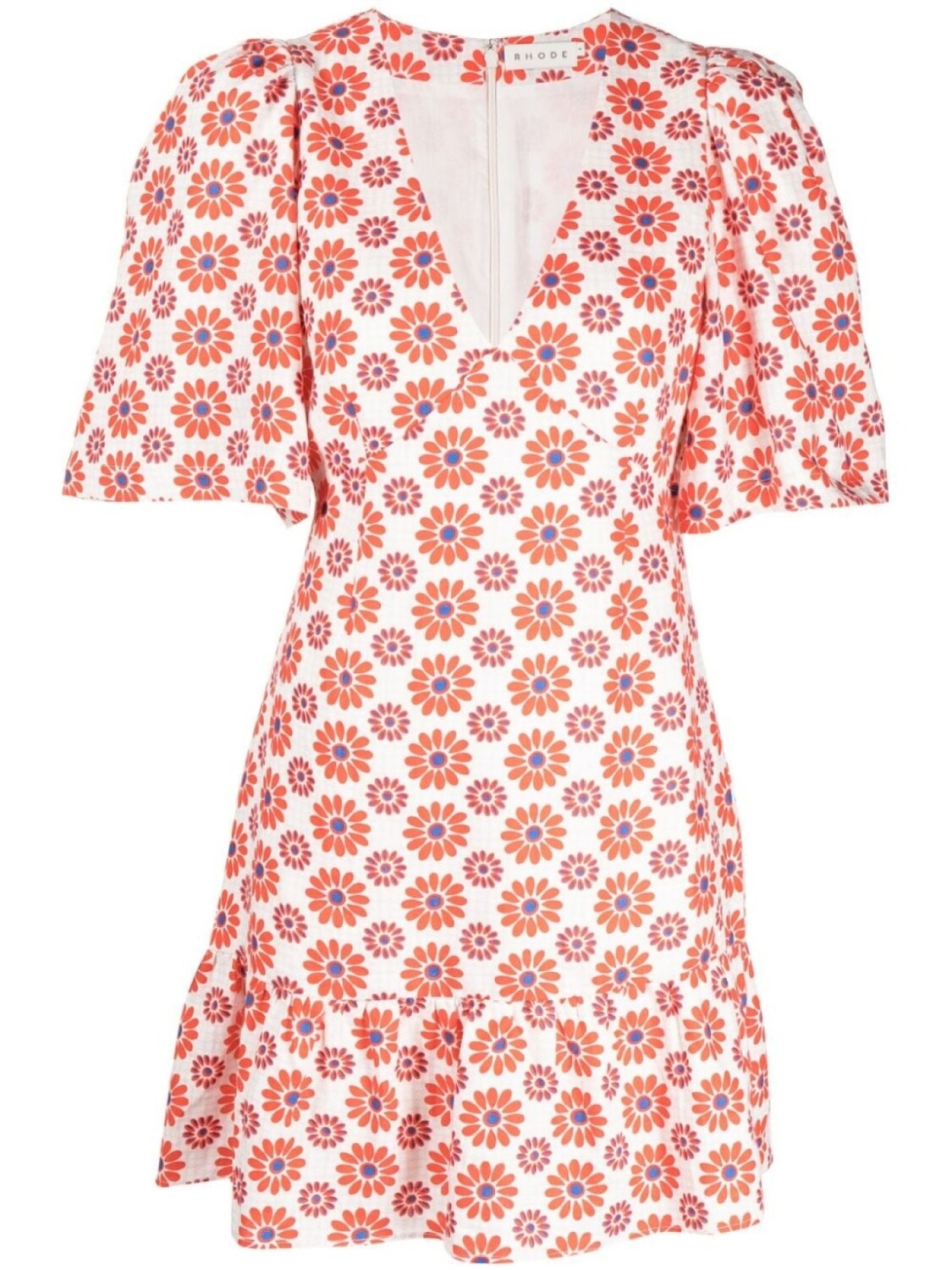 Платье Mariana с цветочным принтом RHODE, белый 
Платье Mariana с цветочным принтом RHODE, белый