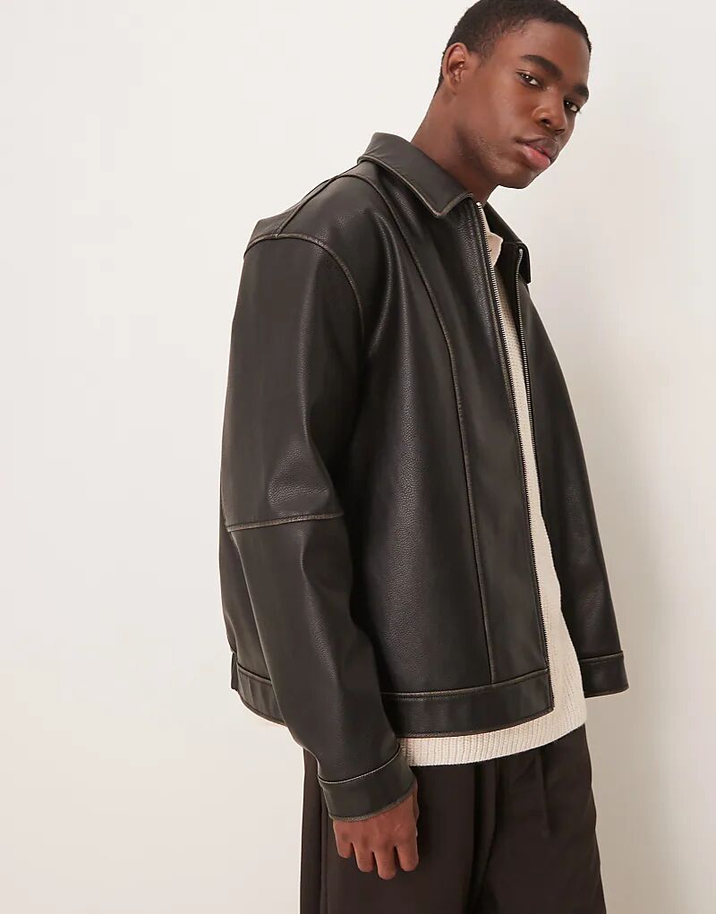 Коричневая куртка Харрингтон из искусственной кожи премиум-класса ASOS DESIGN
Коричневая куртка Харрингтон из искусственной кожи премиум-класса ASOS DESIGN