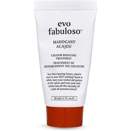 Fabuloso Mahogany Color Boosting Treatment Кондиционер для ухода за окрашенными волосами, 30 мл, дорожный размер, Evo
Fabuloso Mahogany Color Boosting Treatment Кондиционер для ухода за окрашенными волосами, 30 мл, дорожный размер, Evo