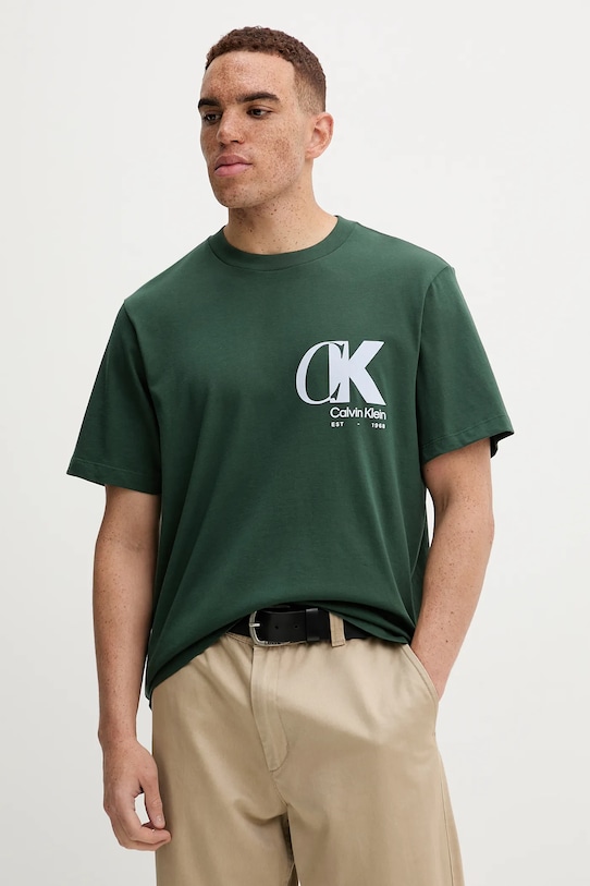 Хлопковая футболка Calvin Klein, зеленый
Хлопковая футболка Calvin Klein, зеленый
