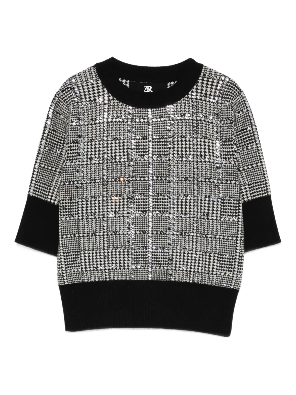 Футболка с узором «гусиная лапка», украшенная камнями Ermanno Scervino, черный
Футболка с узором «гусиная лапка», украшенная камнями Ermanno Scervino, черный