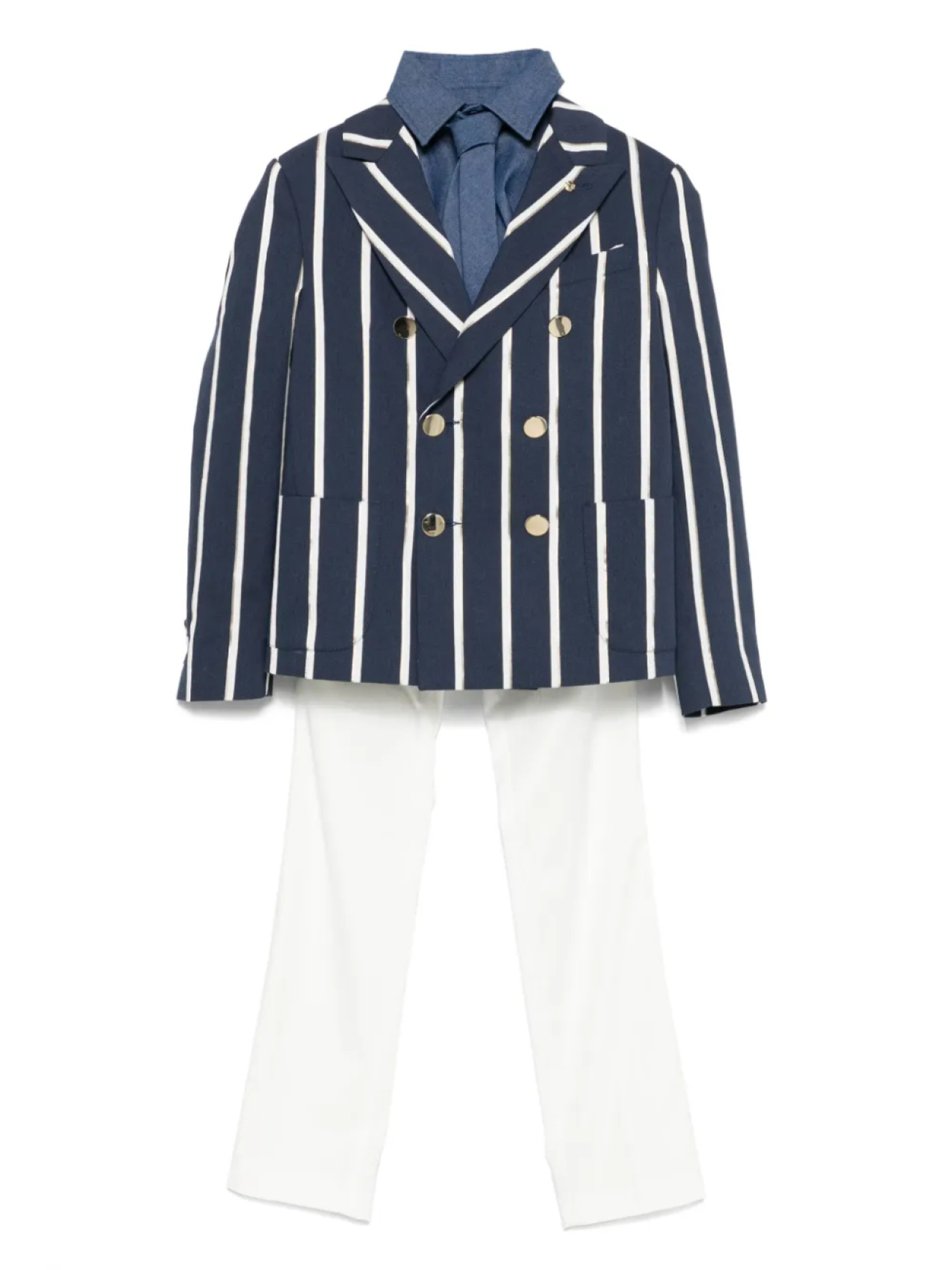 Комплект полосатых брюк Colorichiari, синий
Комплект полосатых брюк Colorichiari, синий