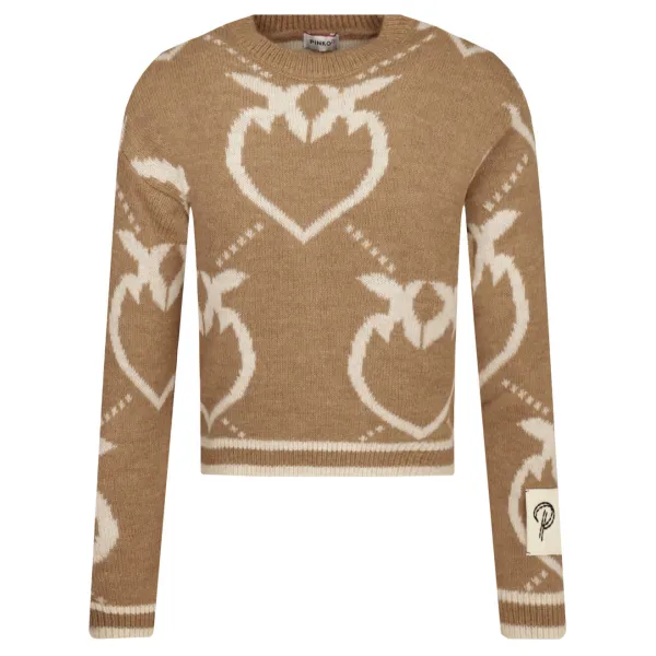 Свитер обычного кроя с добавлением шерсти Pinko Up, коричневый
Свитер обычного кроя с добавлением шерсти Pinko Up, коричневый