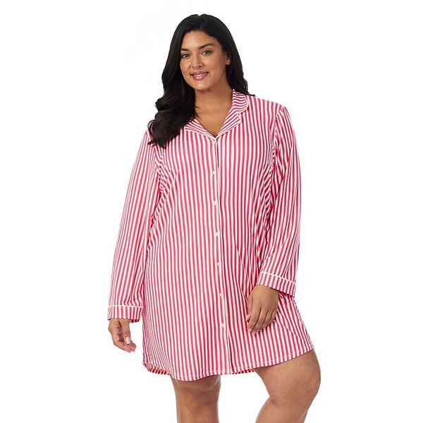 Уютная ночная рубашка с длинными рукавами Plus size Draper James, Pink Canopy Stripe
Уютная ночная рубашка с длинными рукавами Plus size Draper James, Pink Canopy Stripe