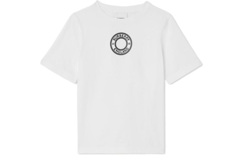 Футболка детская Burberry с круглым логотипом, белый / черный
Футболка детская Burberry с круглым логотипом, белый / черный
