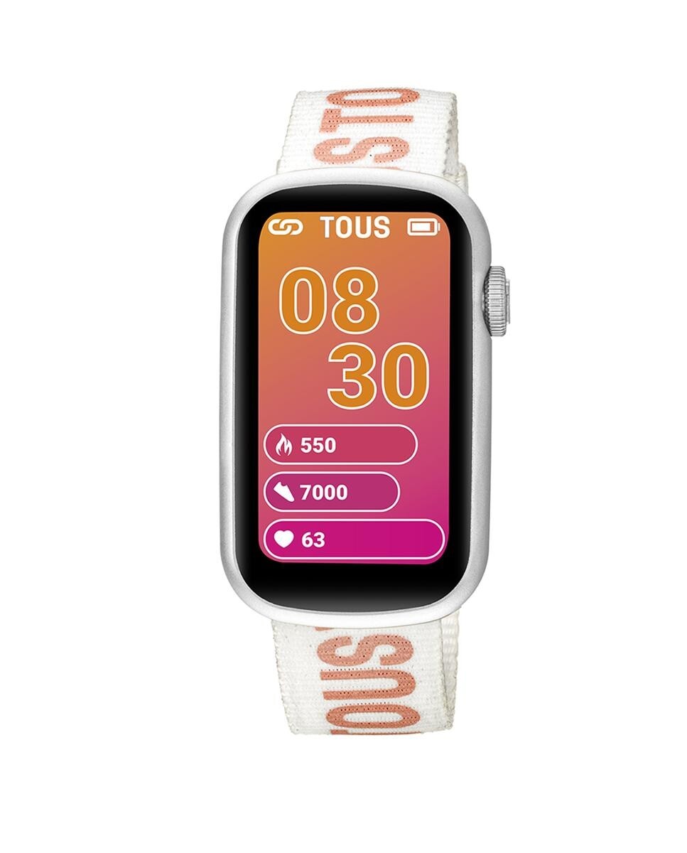 Женские умные часы T-Band с нейлоновым ремешком и розовым силиконовым ремешком Tous, серебро
Женские умные часы T-Band с нейлоновым ремешком и розовым силиконовым ремешком Tous, серебро