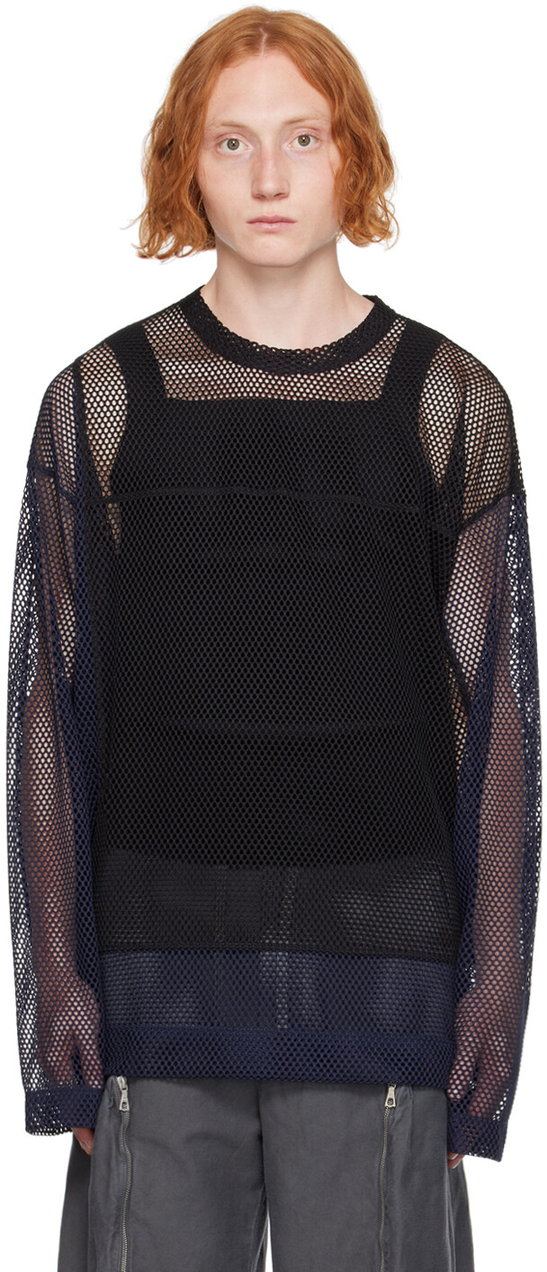 Футболка с длинным рукавом, темно-синего цвета и круглым вырезом Dries Van Noten
Футболка с длинным рукавом, темно-синего цвета и круглым вырезом Dries Van Noten