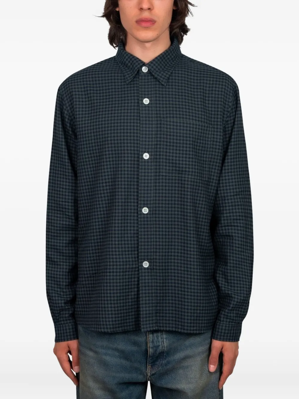 Рубашка в клетку гингем Another Aspect, синий
Рубашка в клетку гингем Another Aspect, синий