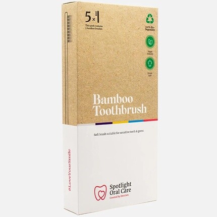 Spotlight Oral Care Зубная щетка из бамбука, 5 шт.
Spotlight Oral Care Зубная щетка из бамбука, 5 шт.