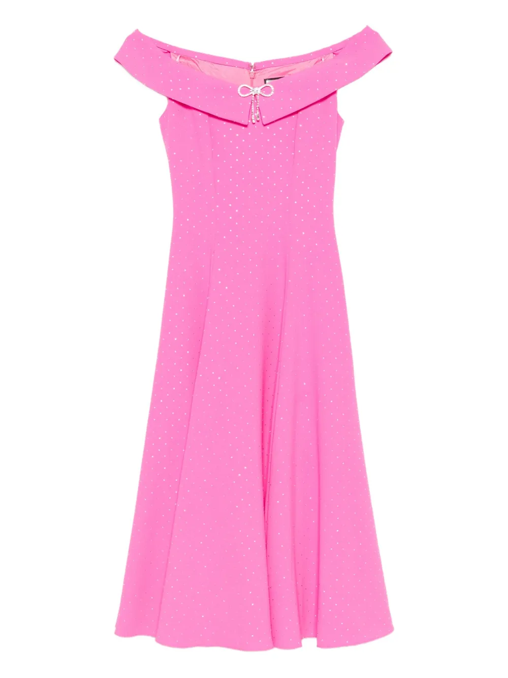 Платье миди с открытыми плечами NISSA, розовый 
Платье миди с открытыми плечами NISSA, розовый