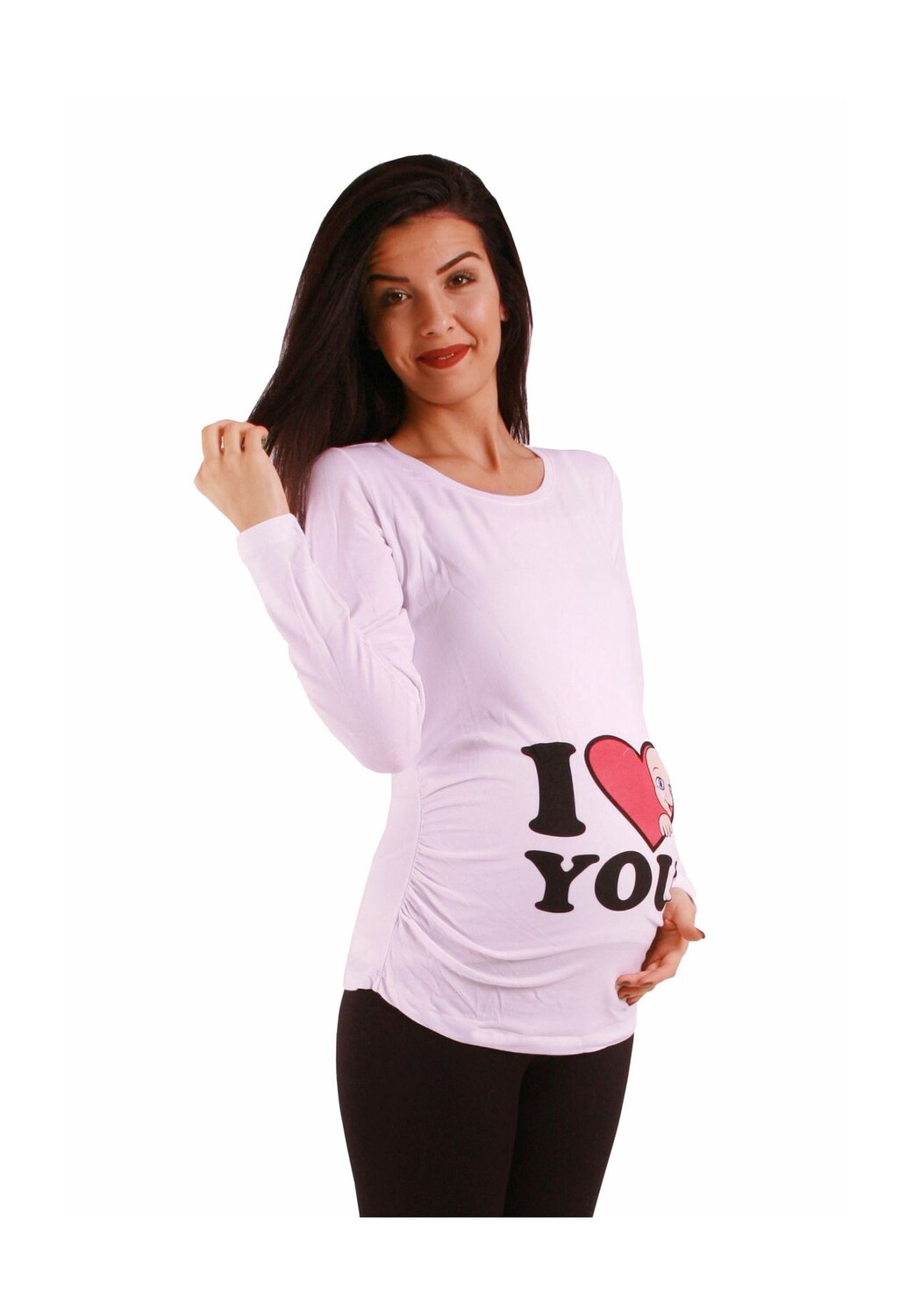 Рубашка для беременных с длинными рукавами и мотивом I Love You M.M.C., белый
Рубашка для беременных с длинными рукавами и мотивом I Love You M.M.C., белый