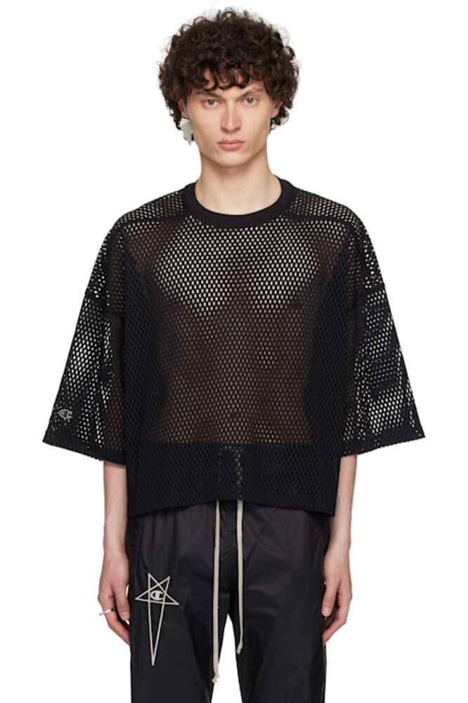 Черная укороченная футболка Champion Edition Tommy Rick Owens
Черная укороченная футболка Champion Edition Tommy Rick Owens