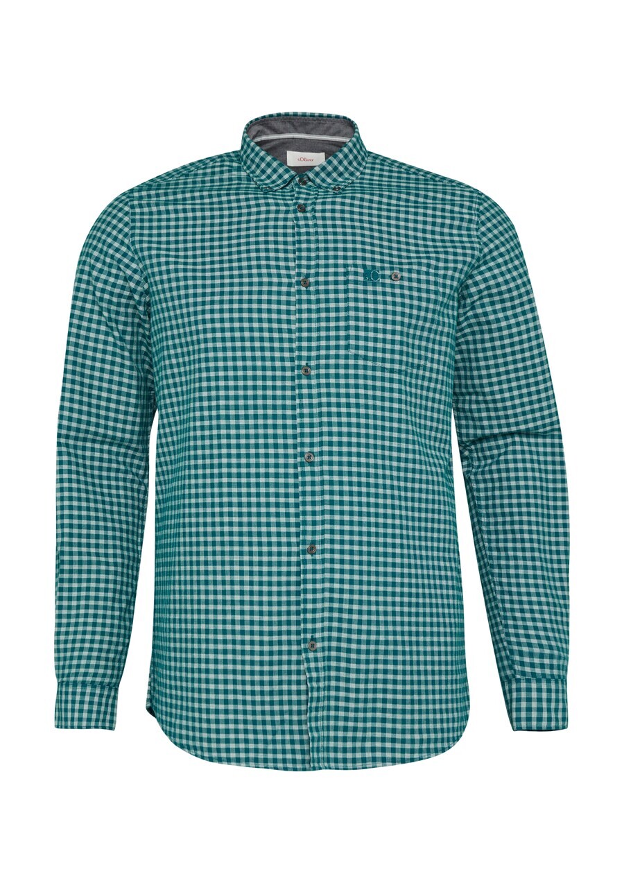 Клетчатая рубашка s.Oliver Regular fit Button Up Shirt, синий 
Клетчатая рубашка s.Oliver Regular fit Button Up Shirt, синий
