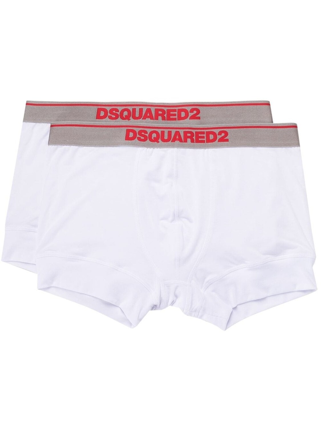 DSQUARED2 комплект из двух трусов с логотипом, белый 
DSQUARED2 комплект из двух трусов с логотипом, белый