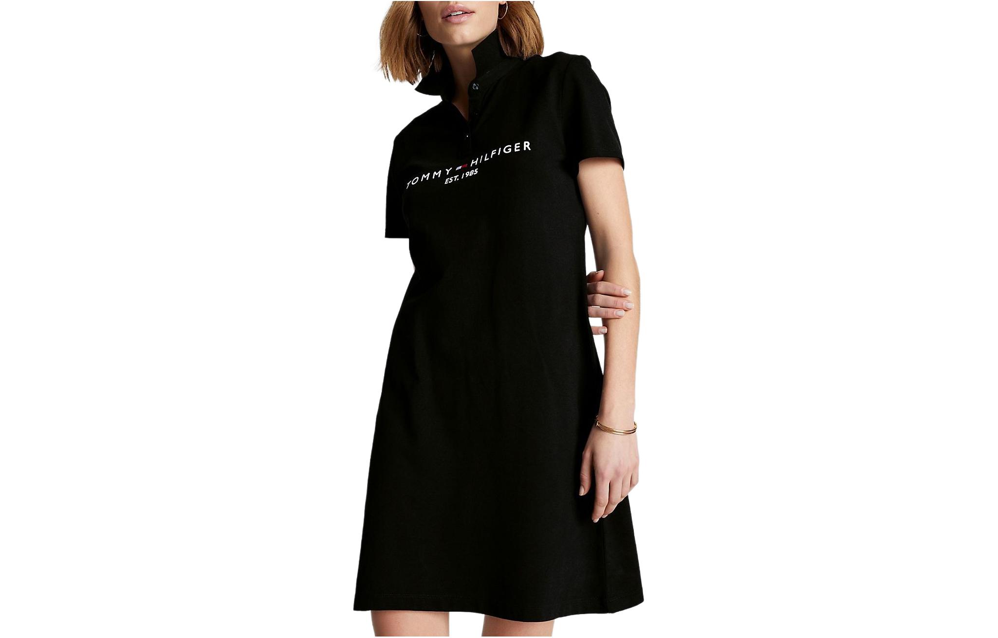 Tommy Hilfiger Женское черное платье с коротким рукавом
Tommy Hilfiger Женское черное платье с коротким рукавом