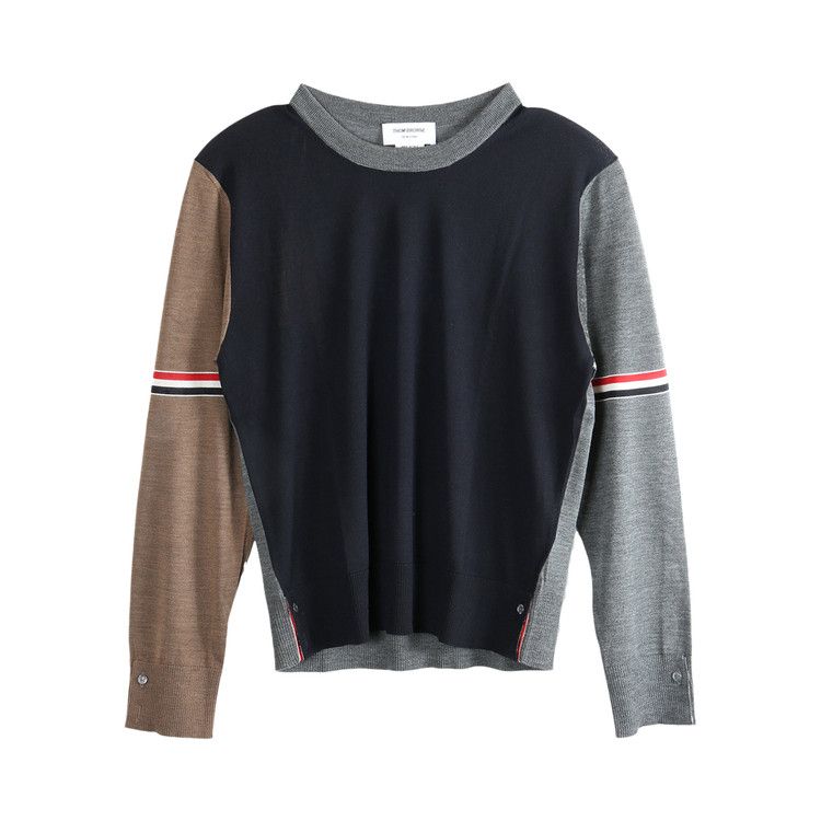 Джерси Thom Browne Fun Mix Jersey Stitch Relaxed Fit V Neck Knitwear 'Navy/Grey/Brown'
Джерси Thom Browne Fun Mix Jersey Stitch Relaxed Fit V Neck Knitwear 'Navy/Grey/Brown'