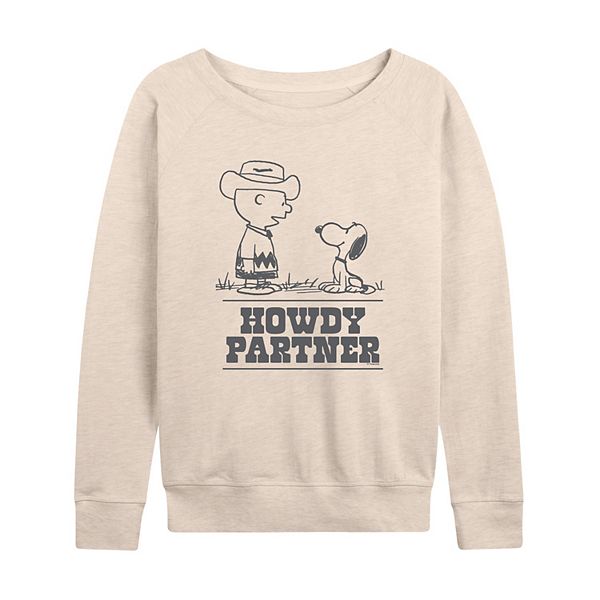 Женская футболка с длинным рукавом peanuts charlie & snoopy howdy partner french terry Licensed Character
Женская футболка с длинным рукавом peanuts charlie & snoopy howdy partner french terry Licensed Character